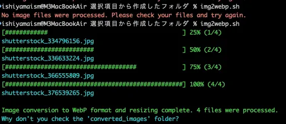 実行の様子